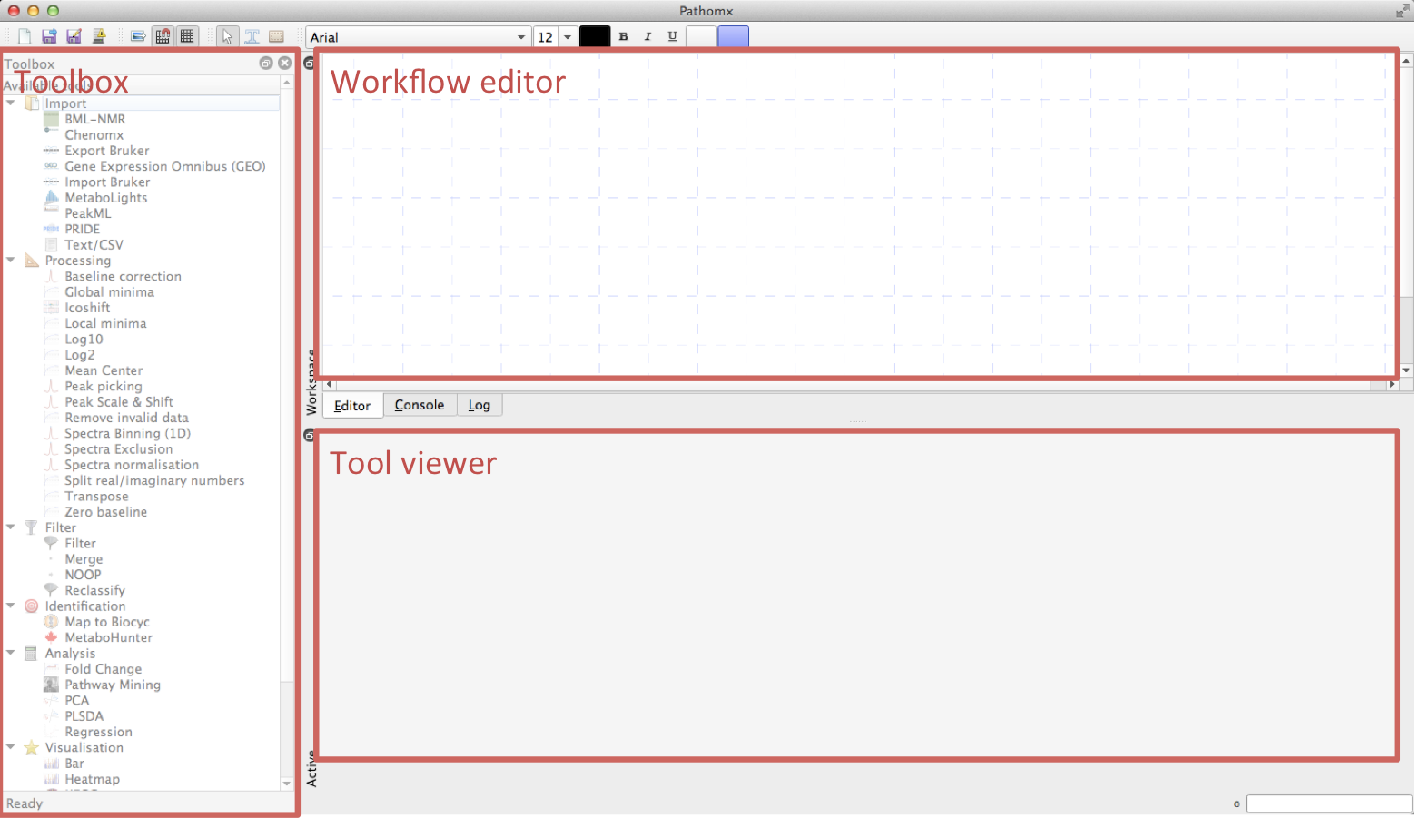 The workflow editor